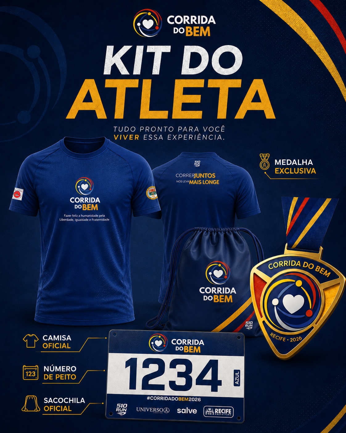 Camisa oficial da Corrida do Bem